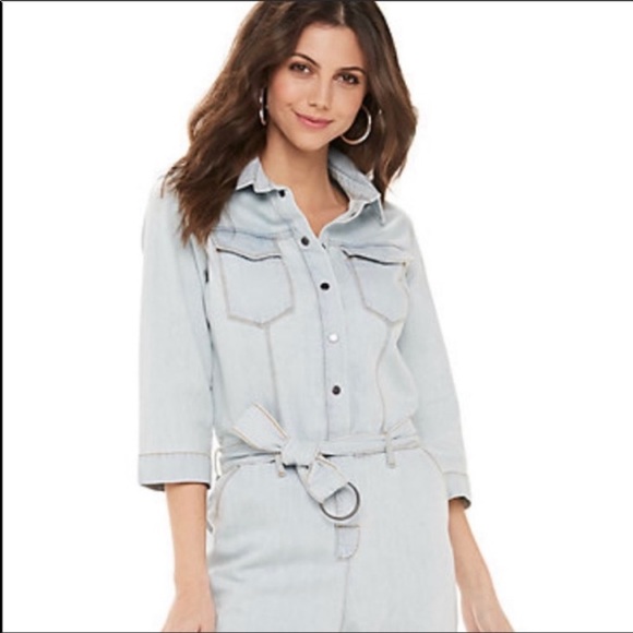 Denim Utility Jumpsuit - Picture 7 of 13